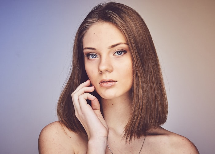 Clean beauty portrait