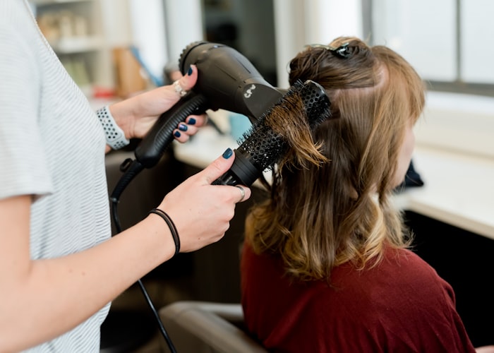 Hair styling on set